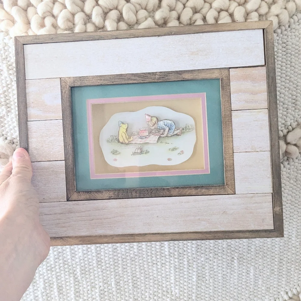 Classic Winnie the Pooh Framed Shadow Box Wall Art